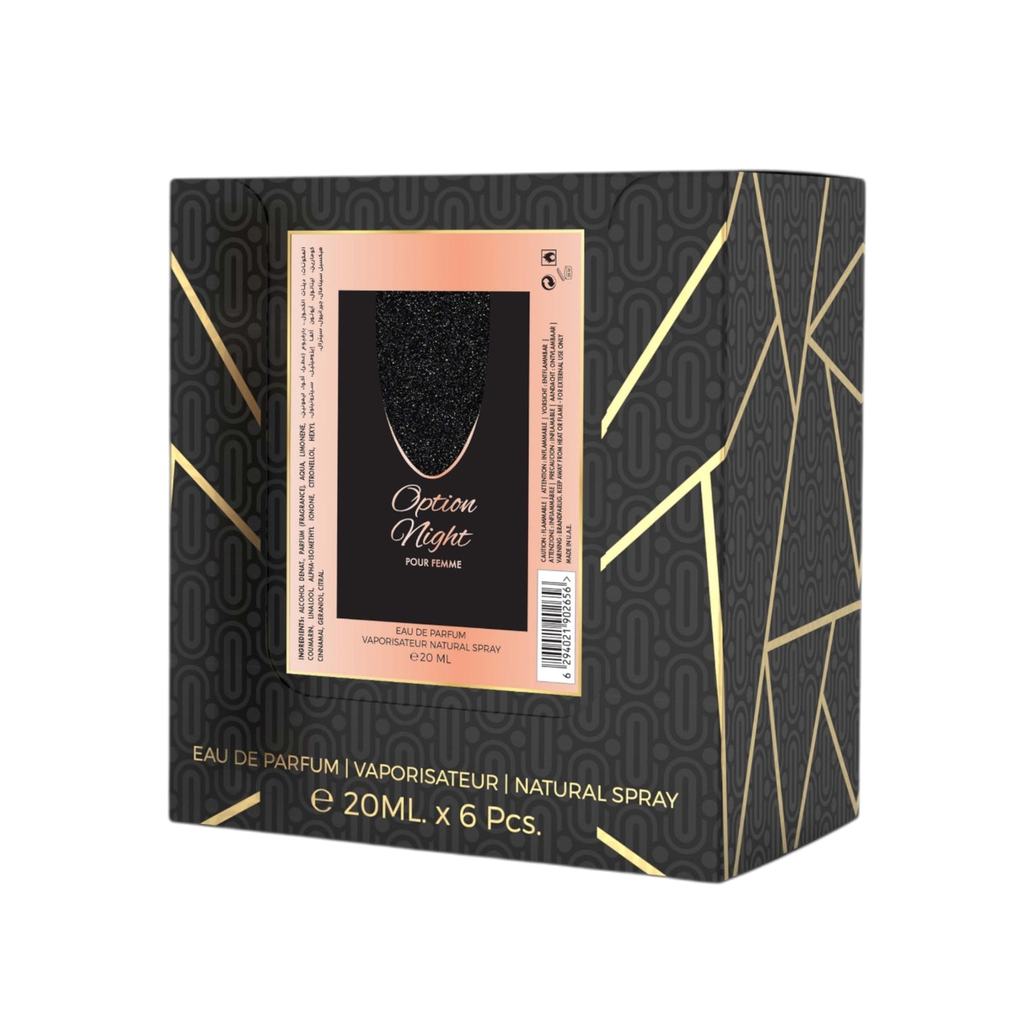 Option Night Woman Eau De Parfum 23x 20ml Plus 1 Free Tester