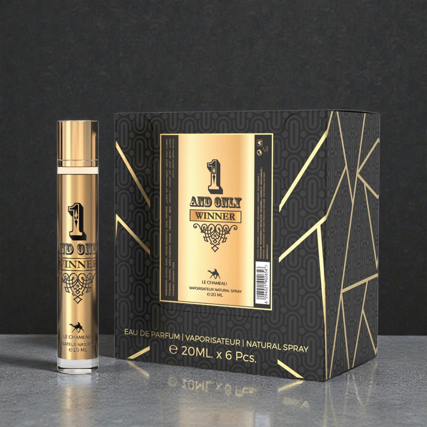 Le Chameau 1 And Only Winner Eau De Parfum  23x 20ml Plus 1 Free Tester