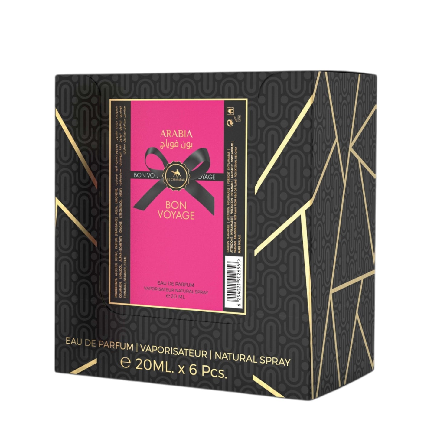 LE CHAMEAU Arabia Bon Voyage Eau De Parfum 23x 20ml Plus 1 Free Tester