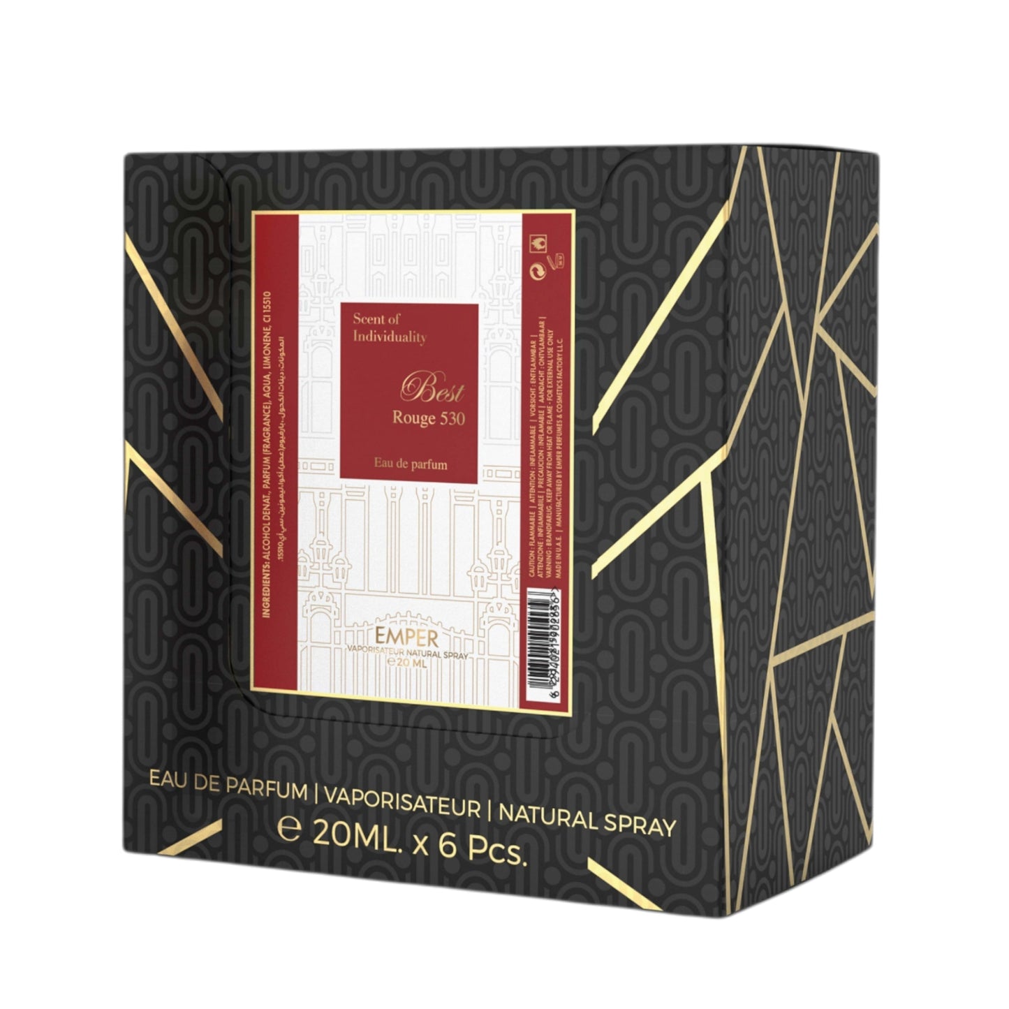 EMPER Best Rouge 530 (Unisex) Eau De Parfum 23x 20ml Plus 1 Free Tester