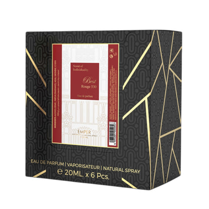 EMPER Best Rouge 530 (Unisex) Eau De Parfum 23x 20ml Plus 1 Free Tester