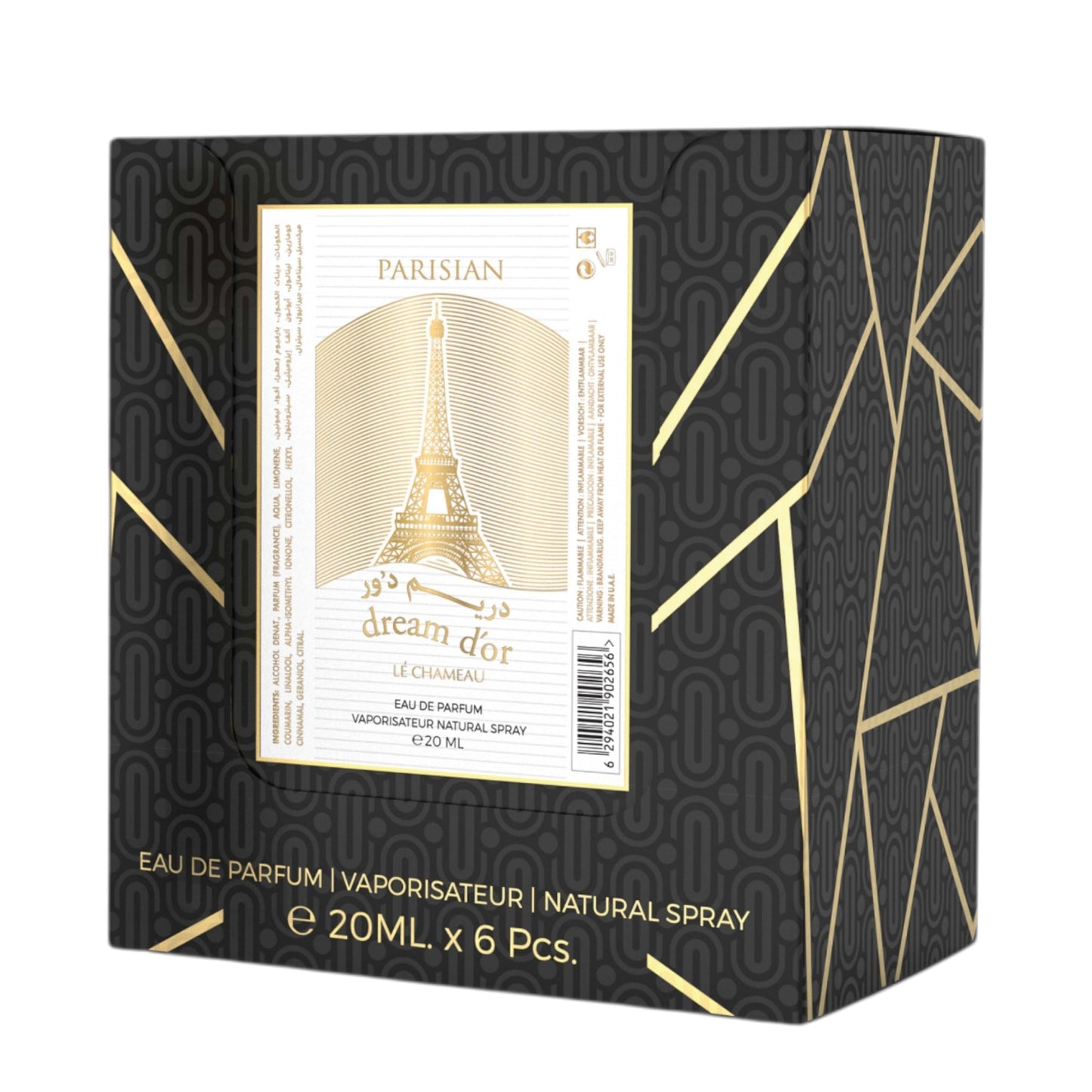 Le Chameau Parisian Dream D'Or Eau De Parfum  23x 20ml Plus 1 Free Tester
