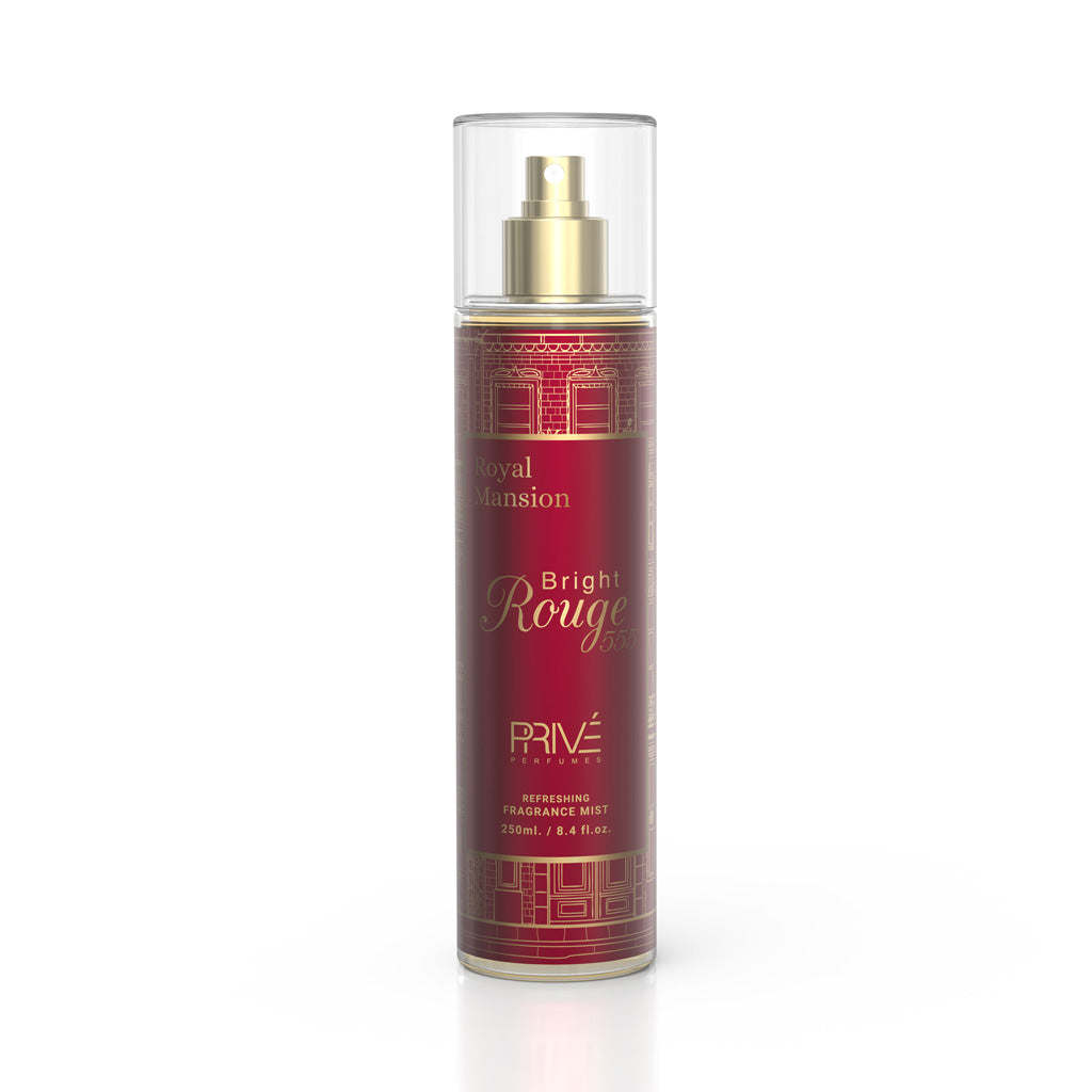 PRIVE Bright Rouge 555 — 250ml Long-Lasting Body Mist (3-Pack) — Premium Wholesale Fragrance for Retail & Hospitality