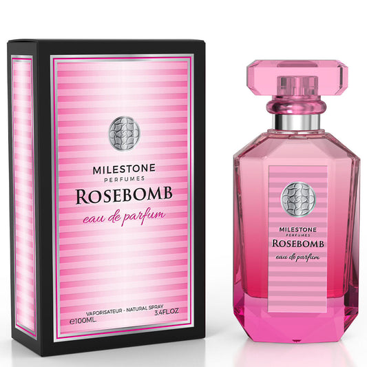 MILESTONE RoseBomb Pour Femme — 100 ml EDP: Fruity-Floral Bestseller with Shelf-Stopping Appeal