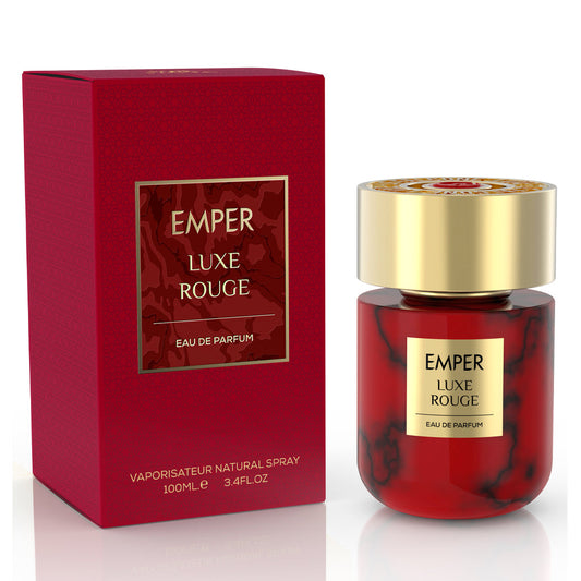 Emper Luxe Rouge 100ml — Premium Unisex Eau de Parfum | Warm Amber Signature with Pink Pepper & Tuberose