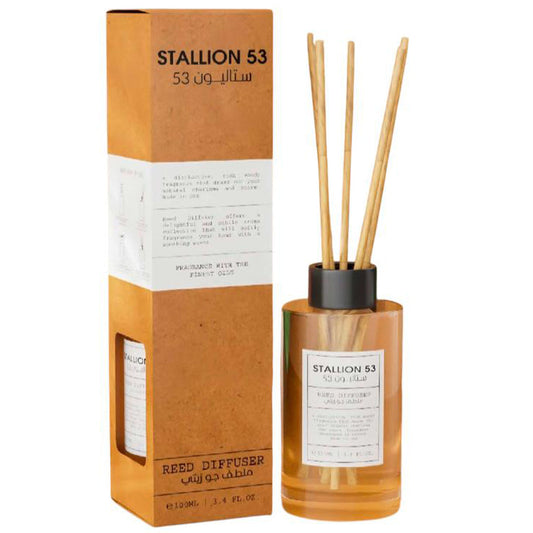 EMPER Stallion 53 Reed Diffuser 100ml — Premium Long-lasting Woody-floral Fragrance for Hotels, Offices & Luxury Retail