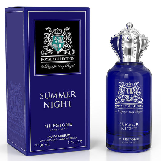 MILESTONE Royal Collection — Summer Night 100ml EDP: Luxury Lavender, Mandarin & Vanilla Unisex Fragrance