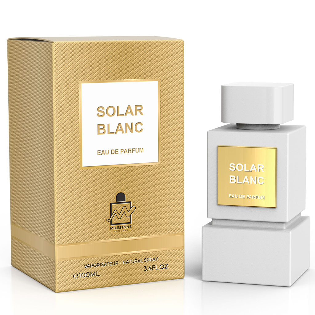 MILESTONE Solar Blanc — 100ml Unisex Eau de Parfum | Luxury Tropical-Floral Accord — Gender-Neutral Signature Scent for Premium Retail