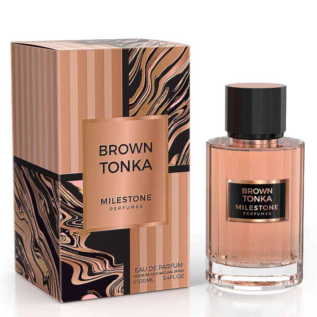 MILESTONE Brown Tonka — 100ml Unisex Eau de Parfum | Coffee, Oud, Leather & Tonka — Premium Unisex Fragrance