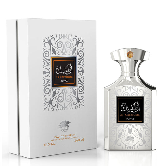 AL FARES Arabesque Topaz — 100ml Unisex EDP: Sweet-Woody Signature for Retail, Gifting & Hospitality