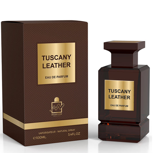 Milestone Tuscany Leather — Unisex 100ml Eau de Parfum by Emper | Premium Leather, Amber & Woody Accord — Retail-Ready, High-Margin Luxury SKU