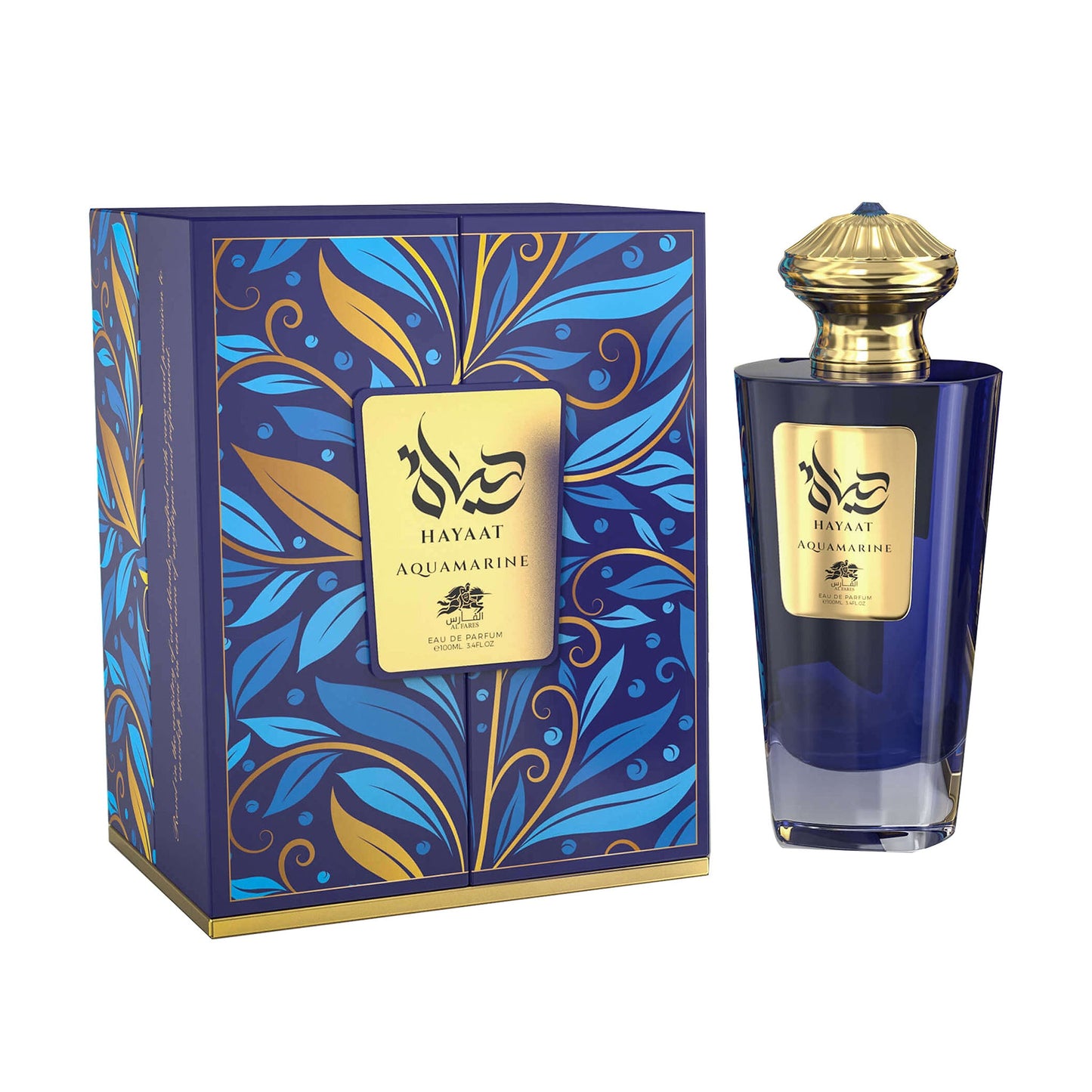 Hayaati Aquamarine 100ML Eau de Parfum — Bright fruity-floral, long-lasting, Premium deep-blue & Gold Bottle (high-margin Spring/Summer Seller)