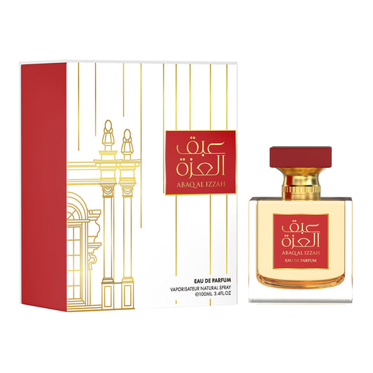 Abaqal Izzah 100ml Unisex Eau de Parfum — Premium leather-amber Signature Scent for Luxury Retail