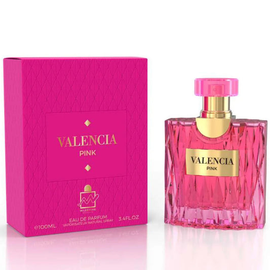 MILESTONE Valencia Pink — 100ml Women's Floral-Amber Eau de Parfum (Cassis · Rhum · Vanilla)