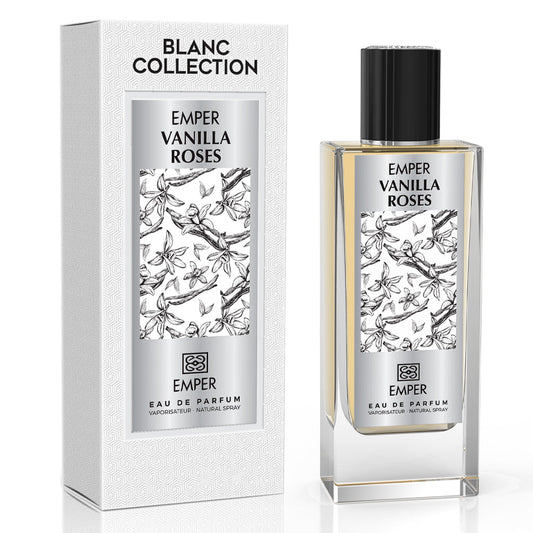 EMPER Blanc Vanilla Roses EDP 85ml — French-Made 33% Concentrate Luxury Fragrance for Premium Retailers