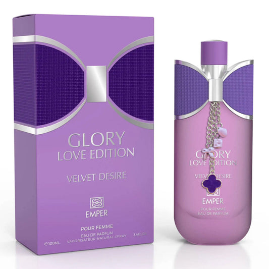 EMPER Glory Love Edition — Velvet Desire 100ml EDP | Bold Fruity-Floral with Pink Pepper & Oud for Premium Retail