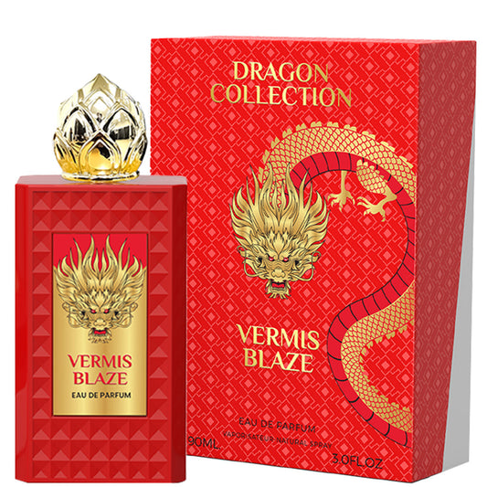 MILESTONE Vermis Blaze 90ml Eau de Parfum — Fruity-Woody Signature (Caramel, Strawberry, Cedar, Leather) — Retail & Wholesale Ready