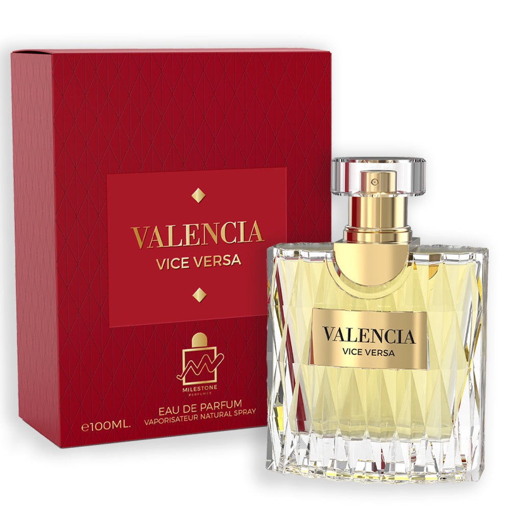 MILESTONE Valencia Vice Versa 100ml (Pour Femme) — Aromatic Fruity-Floral with Mandarin, Jasmine & Vanilla — Premium Retail Opportunity