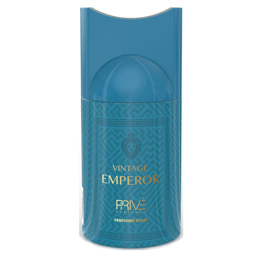 PRIVE Vintage Emperor — 250ml Citrus-Woody Deodorant Spray (6-Pack) | Premium Retail & Hospitality Amenity