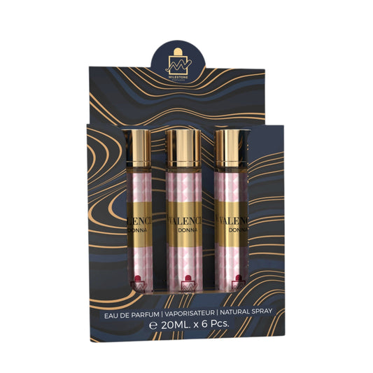 MILESTONE VALENCIA DONNA Eau De Parfum 5x 20ml Plus 1 Free Tester