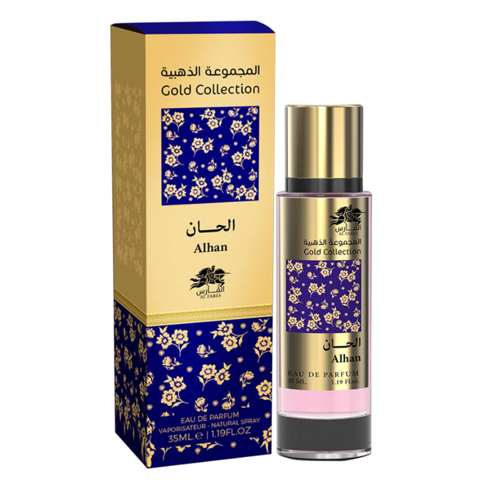 AL FARES Gold Collection — Alhan high-concentration Eau de Parfum 35ml (Pack of 6) | Luxury Oud, Jasmine & Amber — Wholesale
