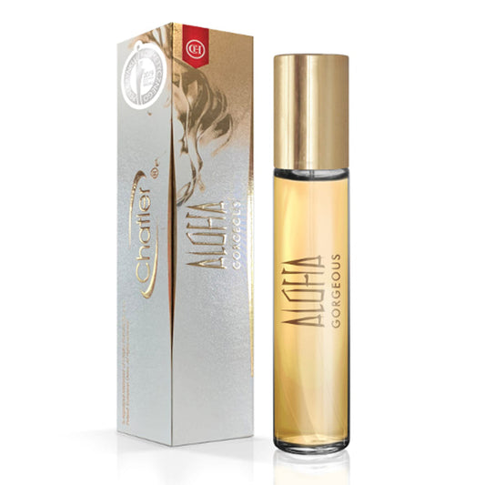 Chatler Aloha Gorgeous — 5×30ml Eau de Parfum Bulk Retail Pack (Floral-woody: Bergamot, Jasmin Grandiflorum, Madagascar Vanilla) + Free Tester