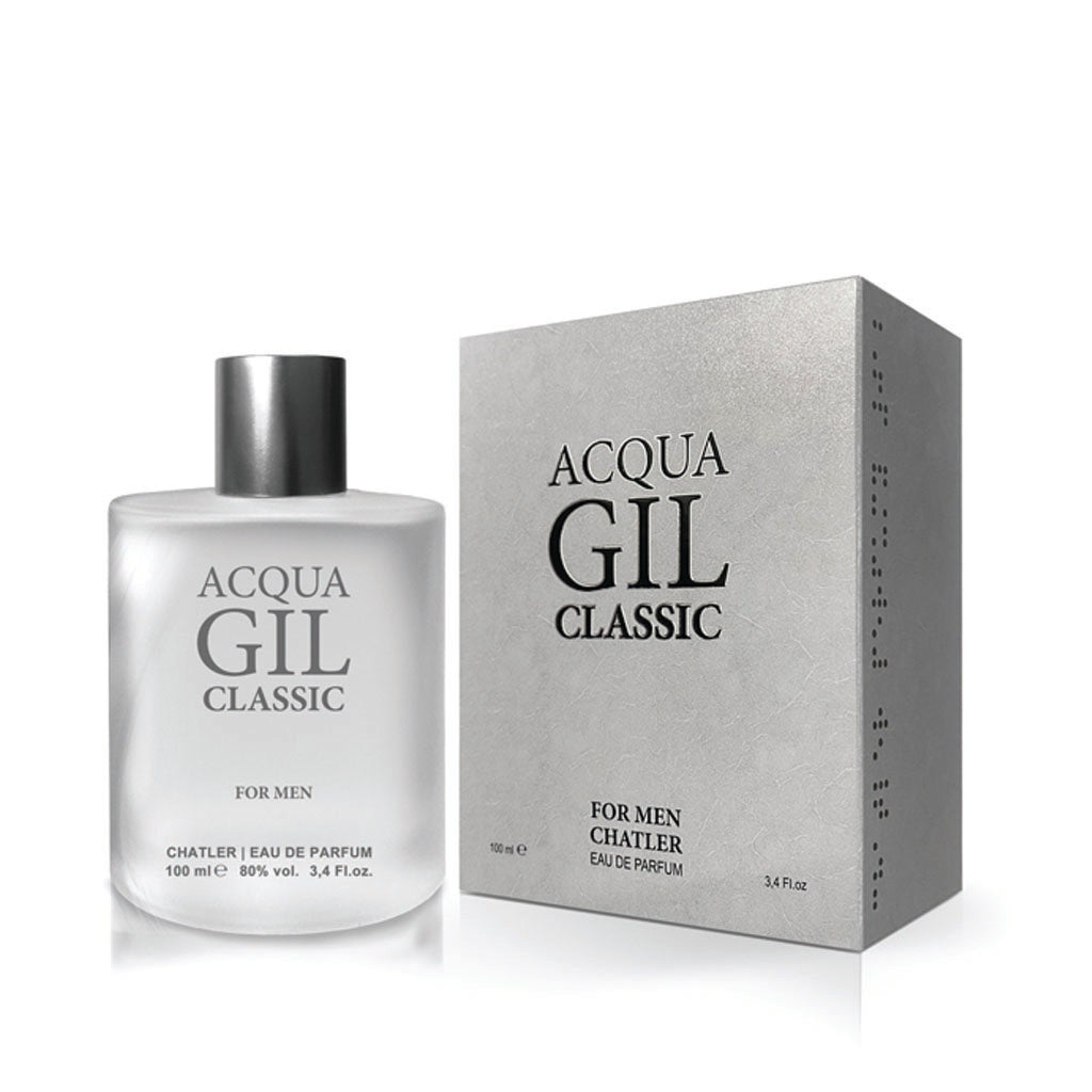Chatler Acqua Gil Classic Men — 100 ml Eau de Parfum | Year-Round, Mid-Premium Fragrance with Broad Retail Appeal