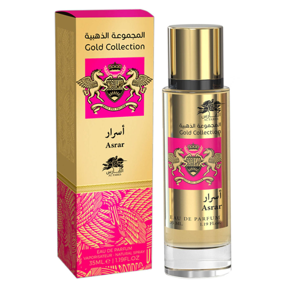 AL FARES Gold Collection — Asrar 35ml EDP (6-Pack): Luxury Litchi, Rose & Cedar — Long-Lasting, High-Margin Fragrance for Retail & Corporate Gifting