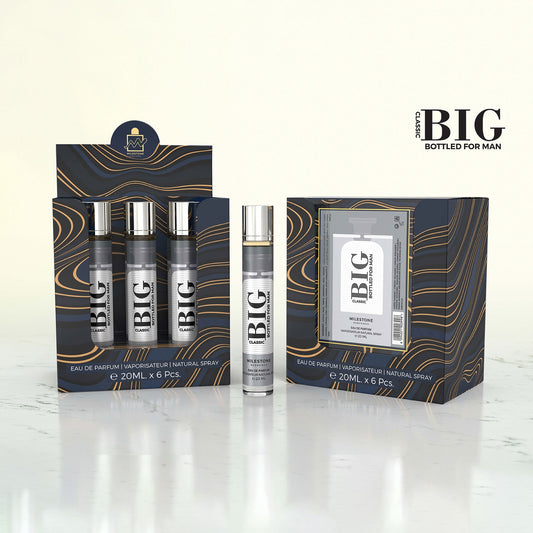 MILESTONE Big Bottled Classic (Pour Homme) — 5×20ml Wholesale Set + Free 20ml Tester | Apple, Cinnamon & Vanilla Eau de Parfum