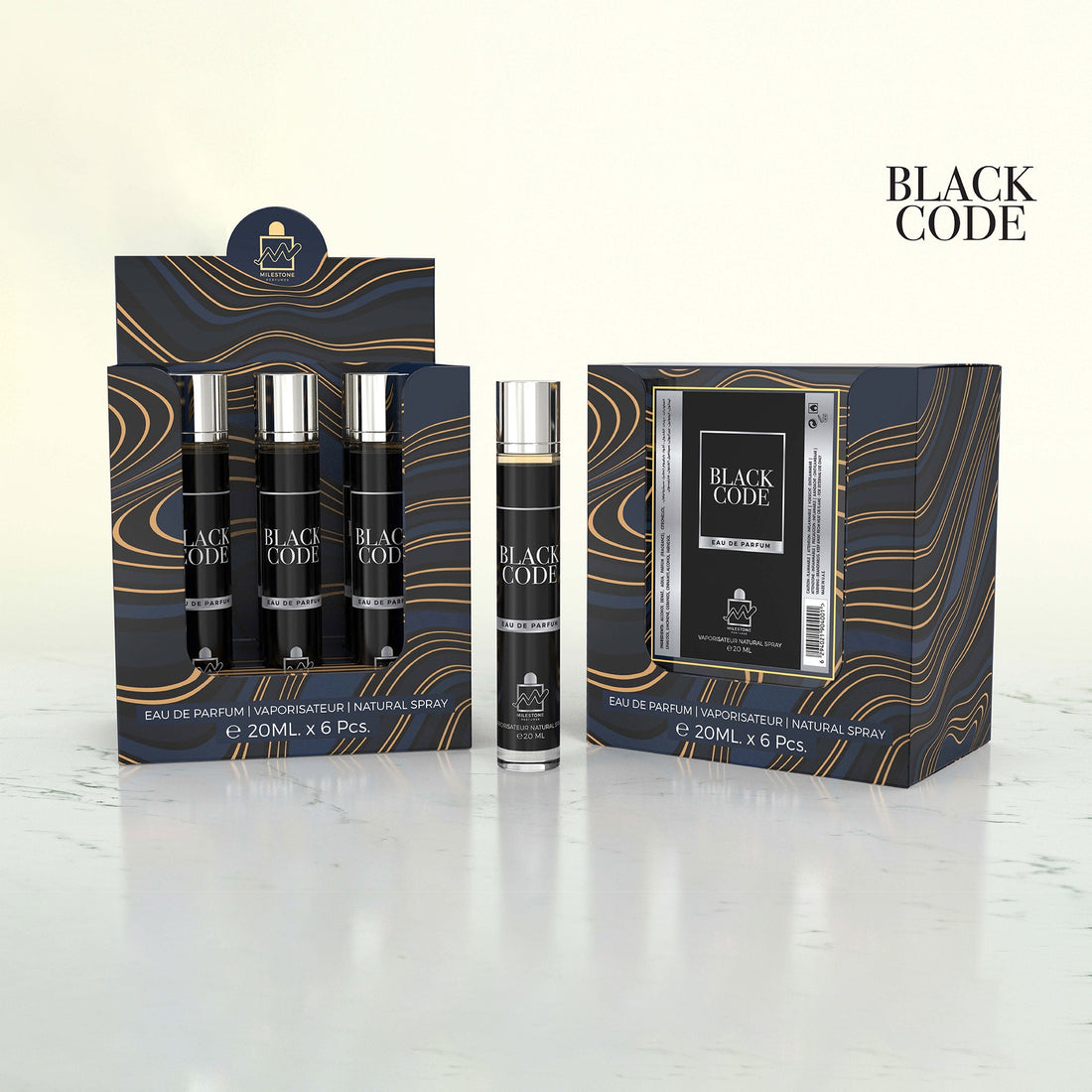 Milestone Black Code Pour Homme Pack