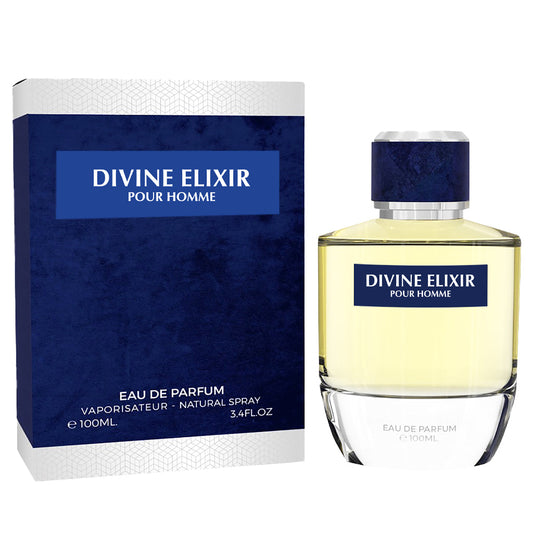 MILESTONE Divine Elixir Pour Homme — 100ml EDP: Premium citrus-lavender-tobacco Men’s Fragrance for Upscale Retail