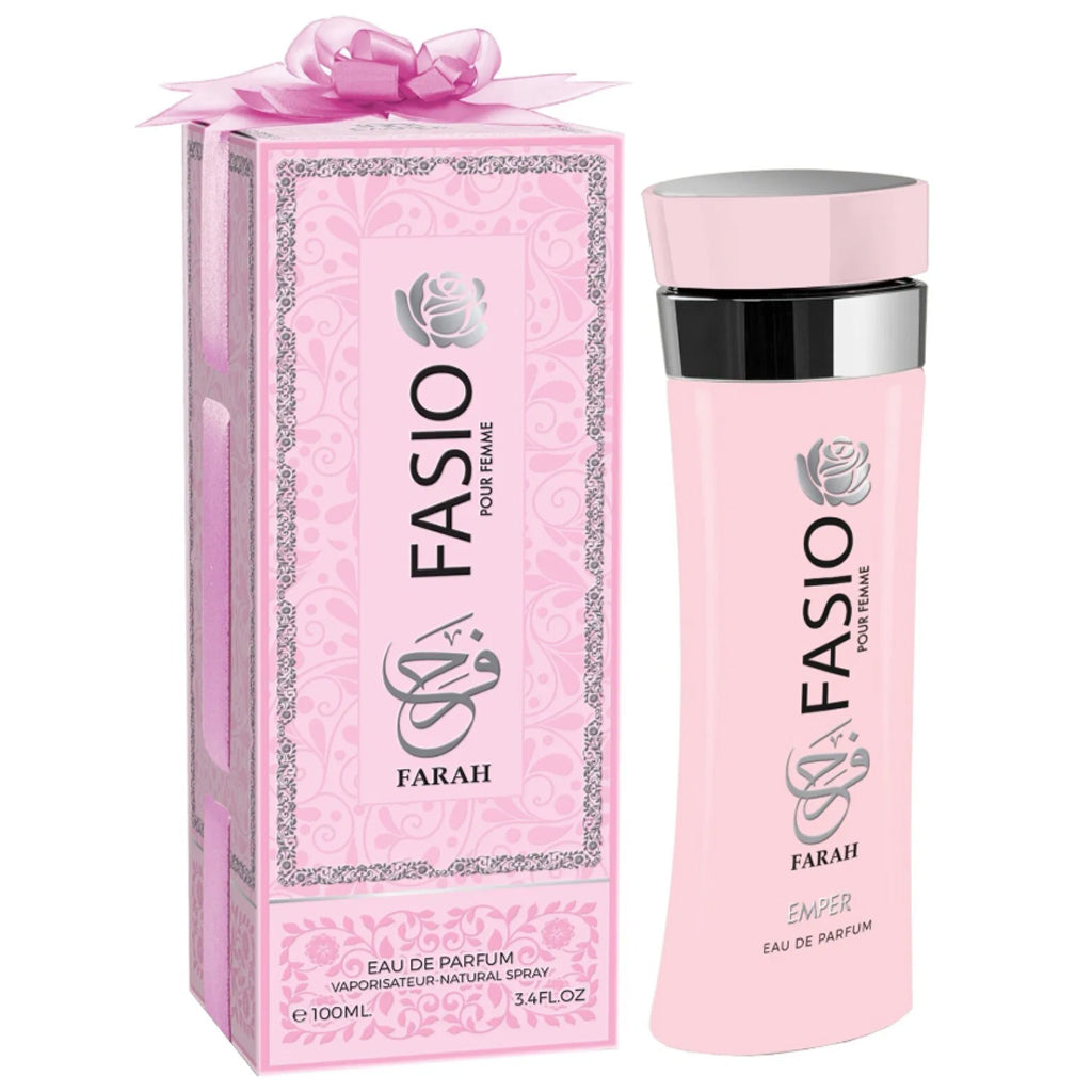 EMPER Fasio Farah pour Femme 100ml EDP — Premium Floral-Gourmand Eau de Parfum for Retail Success