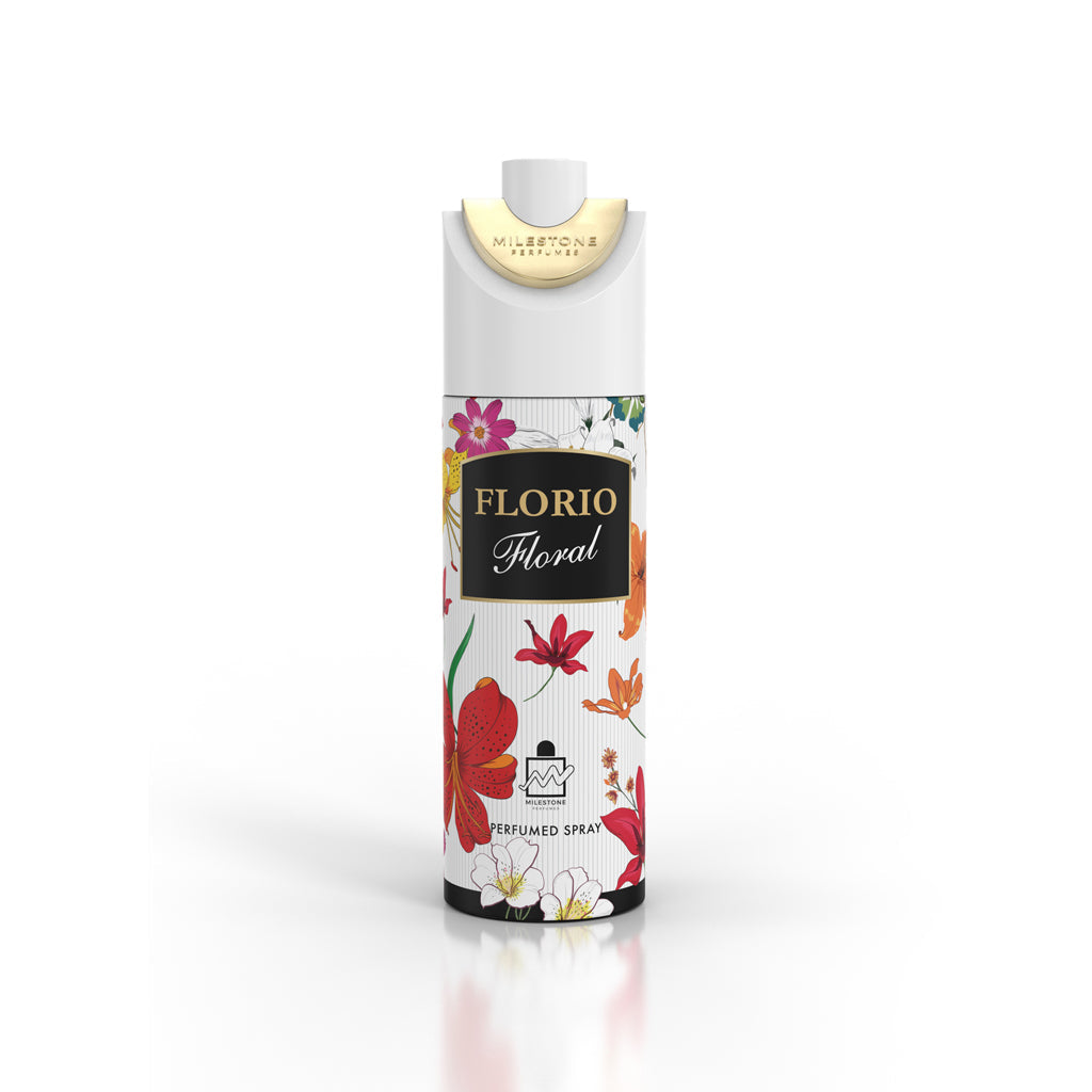 MILESTONE Florio Floral 200ml Aerosol Deodorant — 6-Pack Wholesale | Premium Floral-Almond Scent, Retail-Ready