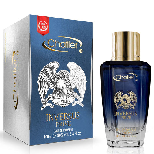 CHATLER Inversus Prive 100ml — Premium Masculine Woody-Aquatic Eau de Parfum with Long-Lasting Sandalwood Base