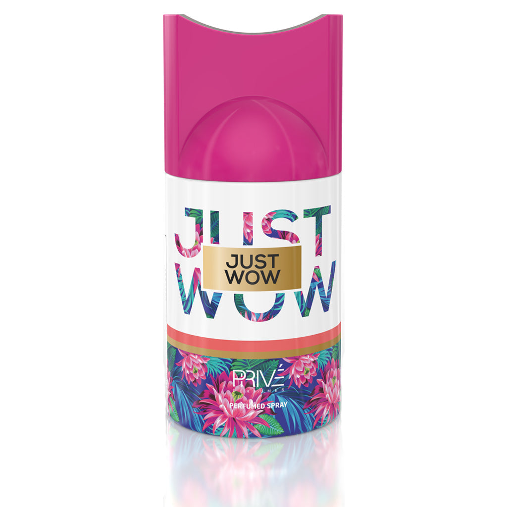 PRIVE "Just Wow" 250ml Perfume Deodorant — 6-Pack Wholesale | Premium, high-margin Tropical-Floral Scent (Guava • Floral • Coconut)
