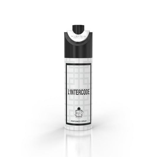 MILESTONE L’Intercode Intense 200ml Aerosol Deodorant — 6-Pack | Long-Lasting Warm-Spicy Floral Scent for High-Margin Retail