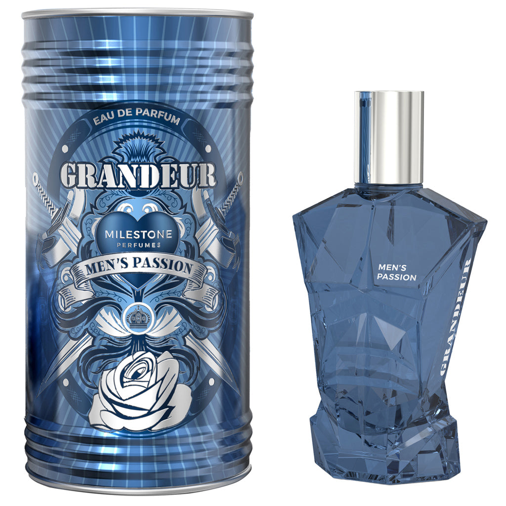 MILESTONE Grandeur Men’s Passion 100ML EDP — Premium, Long-lasting Masculine Fragrance for Retailers & Hospitality