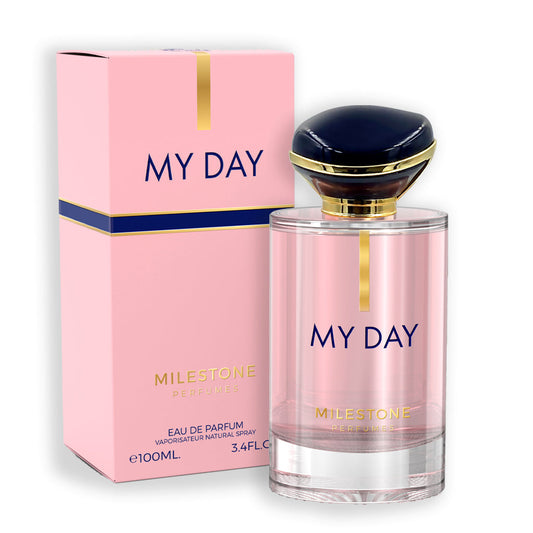 Milestone — My Day Pour Femme 100 ml EDP: Bright Floral Eau de Parfum with Orange Blossom, Tuberose & Madagascar Vanilla