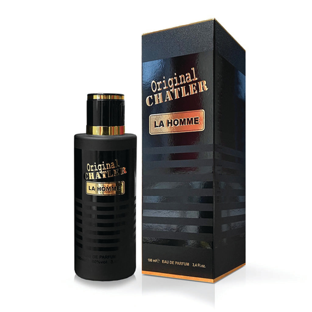 Original Chatler La Homme — 100ml Eau de Parfum: Premium Long-Lasting Men’s Fragrance for Retail (Cardamom · Lavender · Iris · Vanilla)
