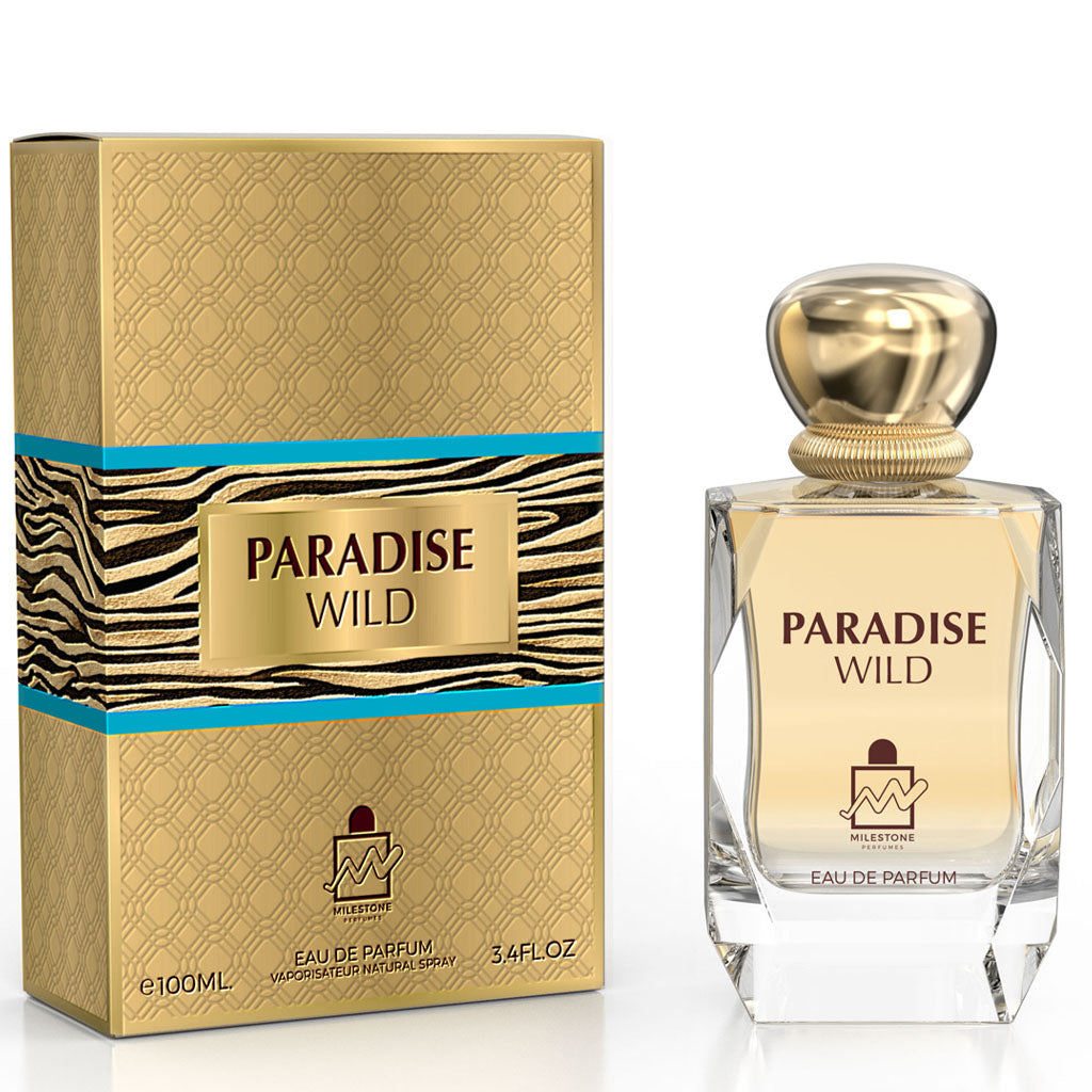MILESTONE Paradise Wild 100ml — Unisex Eau de Parfum Featuring Pink Pepper, African Orange Flower, Tonka Bean & Vanilla
