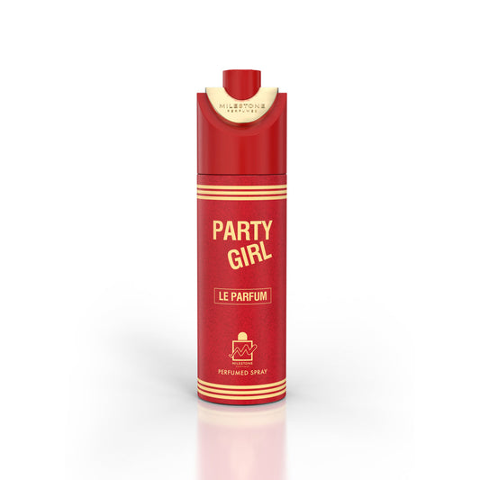 MILESTONE Party Girl Le Parfum — 200 ml Deodorant 6-Pack | Gourmand-Floral, Retail-Ready Value Pack for Boutiques & Hospitality
