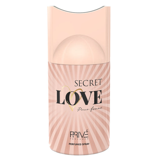 PRIVE Secret Love 250ml Perfume Deodorant — 6-Pack Wholesale | Premium Scent, Retail-Ready for High-Margin Sales