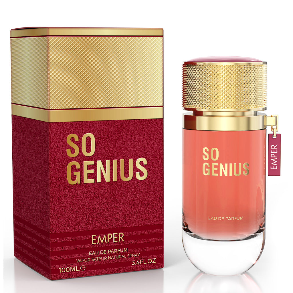 Emper So Genius (Pour Femme) — 100ml Eau de Parfum | Contemporary-Luxe Women's Fragrance with Raspberry, Tuberose & Warm Milk Base — Premium Retail SKU