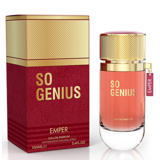Emper So Genius (Pour Femme) — 100ml Eau de Parfum | Contemporary-Luxe Women's Fragrance with Raspberry, Tuberose & Warm Milk Base — Premium Retail SKU