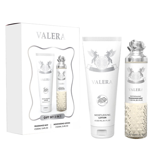 MILESTONE Valera 2-in-1 Gift Set — Premium Fragrance Duo with Aldehydes, White Peach & Warm Vanilla Base
