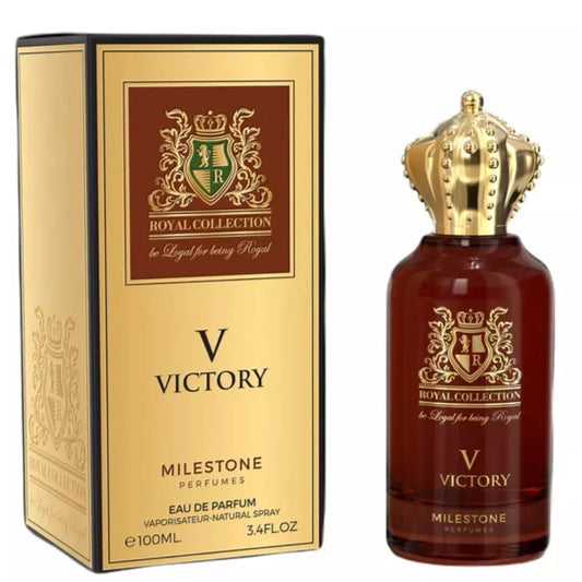 MILESTONE Royal Collection V — “Victory” Eau de Parfum, 100 ml: Premium Warm-spiced & Woody Signature for Luxury Retail